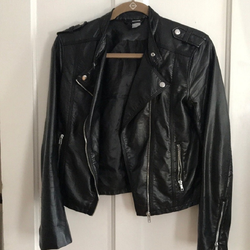 H&M faux leather jacket